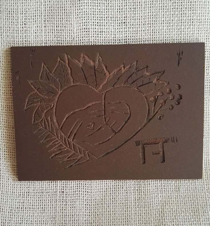 linolschnitt-negativdruck-lovelysloth