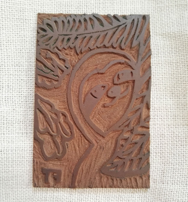 linolschnitt-positivdruck-lovelysloth